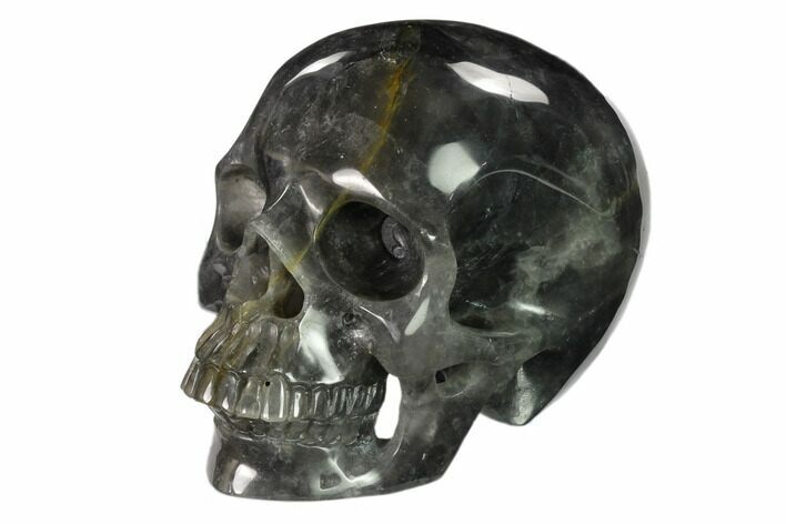 Realistic, Carved Smoky Quartz Crystal Skull #151171